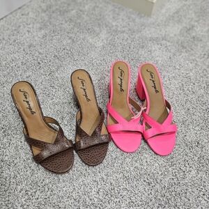 Free People Charlie V Heel Sandal Bundle